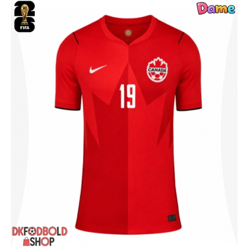 Canada Alphonso Davies #19 Hjemmebanetrøje Dame VM 2026 Kort ærmer